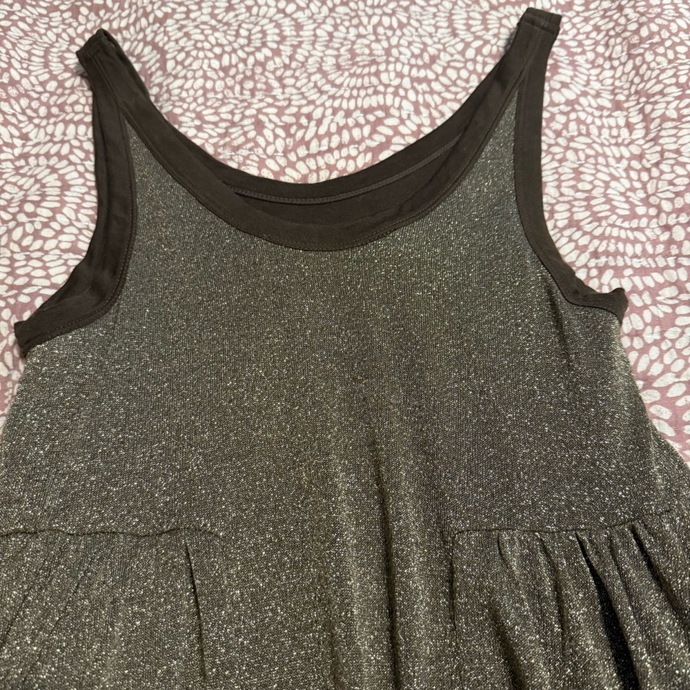 Free People Metallic Chocolate Beach Cruse Dress Size S - Picture 6 of 6